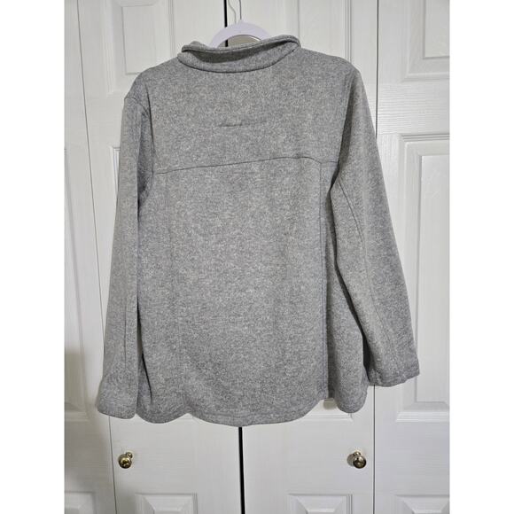 Magellan outdoors large classic fit women's gray partial button up sweater - Picture 4 of 9